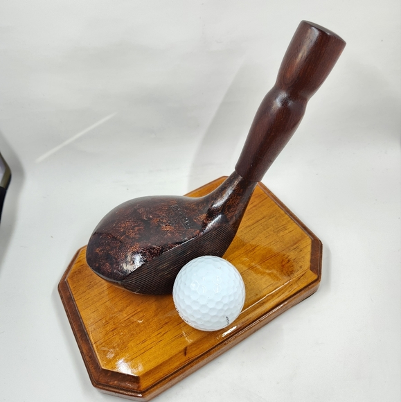 Vtg GE General Electric Schavolite Textolite Golf Club Pen Holder Office plaque - Picture 7 of 16